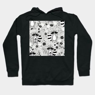 Raccoon Pattern Hoodie